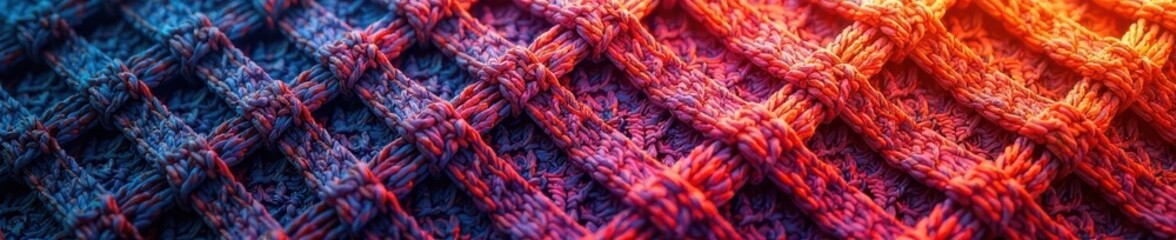 Crosshatched fabric, intersecting diagonal threads, color, angles, pattern