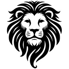 Lion face logo silhouette