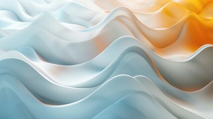 Horizontal waves background in hues of light blue, dark amber, and eggshell, abstract and vibrant