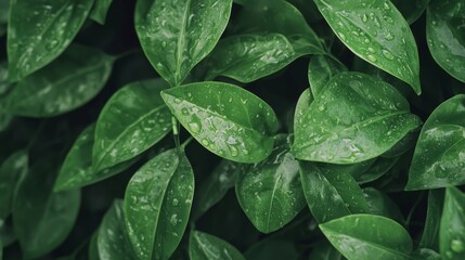Fototapeta premium Lush Vertical Garden with Drip Irrigation Tubes - Cinematic Close-Up of Green Leaves in Ultra-Detailed Shot