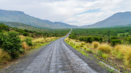 Travelling through the inland countryside of Eastern Cape Province, South Africa