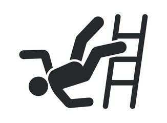 Falling from ladder warning sign © Pavlo Syvak