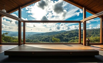 Minimalist wooden platform sofa Japandi interior design interior design japandi style modern