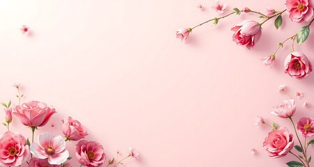 Naklejka premium Mother's day background with copy space. Illustration for poster, brochures, booklets, promotional materials, 