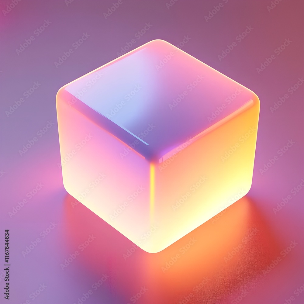 Poster glowing cube background abstract image