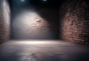 neon floor concrete room background brick light empty walls tiles spotlight