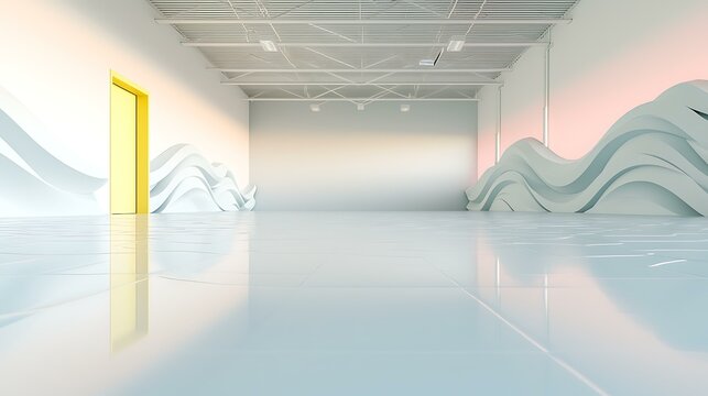 Large open spaces in a warehouse designed for easy forklift navigation.