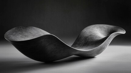 Sculptural black bowl showcasing fluid design and elegant curves in modern art decor