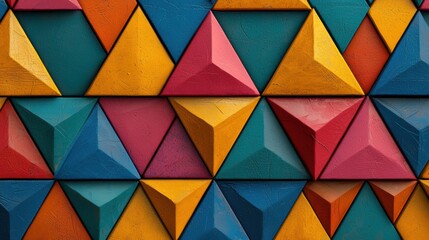 Colorful Pattern of Alternating Triangles in High Fidelity