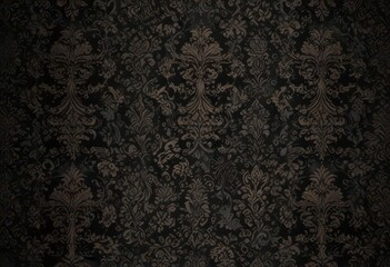 Dark, intricate patterns with gothic damask design,  mysterious,  pattern,  mystical