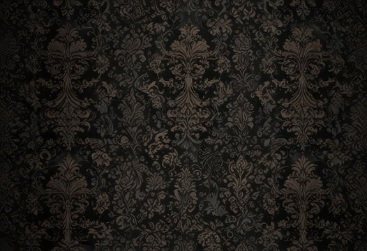 Dark, intricate patterns with gothic damask design,  mysterious,  pattern,  mystical