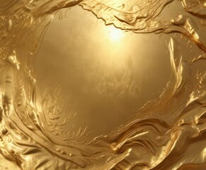 Golden foil embossing on a glossy finish background,  detail,  glossy,  shine