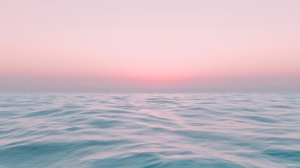 Fototapeta premium Misty Coastal Dawn: Tranquil Ocean View with Soft Fog and Serene Colors of Dawn