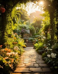 Garden Bliss Wedding Invitation Background