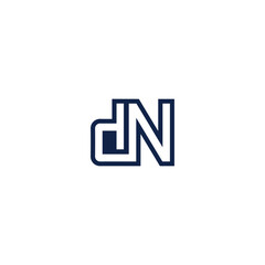 ND DN Monogram Alphabet Letters Logo with a Sophisticated Style