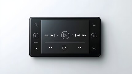 Obraz premium Black portable media player showing control buttons