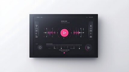 Fototapeta premium Modern Digital Audio Player Interface Design