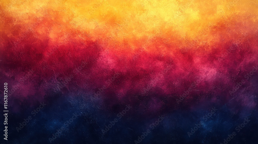 Poster a vibrant gradient of colors transitioning from warm to cool tones.
