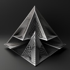 Black and white striped pyramid