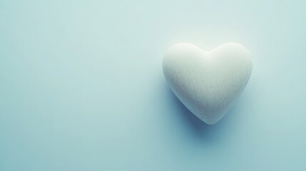 Fototapeta premium A Close-up of a Heart-Shaped Organ Donation Symbol on Pure White Background, Softly Focused Edges Highlighting the Central Icon.