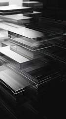 Obraz premium Sleek and structured modern abstract architectural interior design pattern with geometric shapes clean lines and a minimalist industrial aesthetic