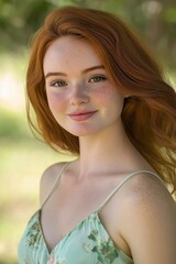 Naklejka premium Portrait of a Young Girl and 