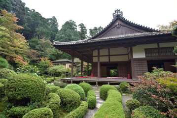 金剛輪寺　庭園から望む明寿院　滋賀県愛知郡愛荘町