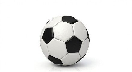Fototapeta premium soccer ball isolated on white, ball, soccer, football, sport, isolated, white, black, game, play, leather, object, equipment, sports, sphere, soccer ball, leisure, circle, competition, team, 3d, fun, 