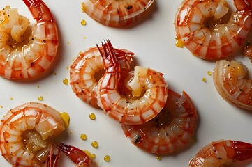 Gambas Al Ajillo Spanish Garlic Shrimp Isolated on White