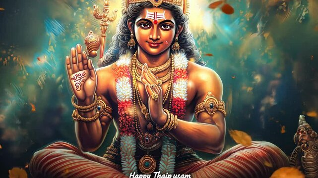 Meditative Lord Murugan for Thaipusam  
