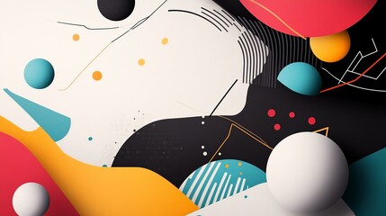 Obraz premium Abstract Colorful Sphere Composition: An abstract composition of vibrant spheres in a bold, modern, and playful arrangement.