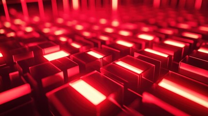 Fototapeta premium Abstract Red Light Grid