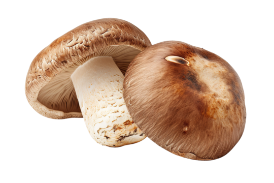champignon mushroom isolated transparent background