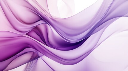Abstract purple waves flow seamlessly, creating a dreamy, ethereal mood.
