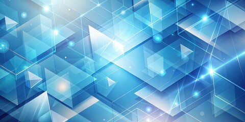 Obraz premium Gradient abstract background with light blue hues, featuring geometric shapes in a looping animation, creating a sense of movement and dynamism , abstract, design