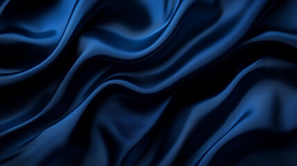 Obraz premium Deep Blue Silk Draped Luxuriously Smooth Fabric