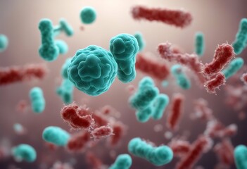 bacteria aga bacteria positive probiotics shapes viruses abstract gram bacteria various