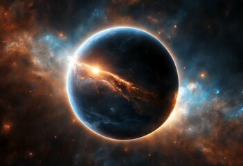 dark blue earth sun outer space glowing deep planet hot space planet wal nebula