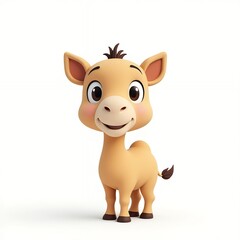 Adorable 3D Render of a Baby Camel