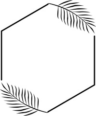 Decorative floral wedding invitation frame