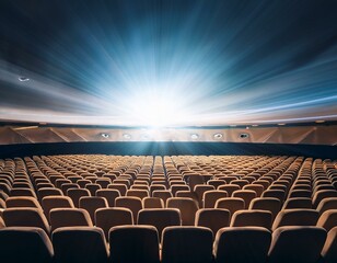 Fototapeta premium modern cinematic experience with empty seats