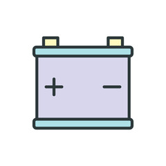 Accumulator Battery icon vector design templates simple and modern concept, isolated on white background