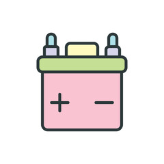 Accumulator Battery icon vector design templates simple and modern concept, isolated on white background