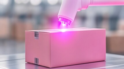 Pink packaging automation: robotic laser scanning technology for efficient shipping solutions