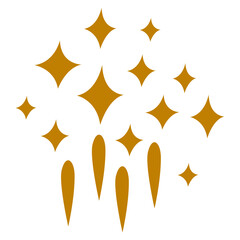 New Year Fireworks. Set of new year firework vector illustration. Fireworks. Set of gold firecracker icons for Anniversary, New year, Celebrate, Festival.