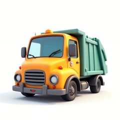 Adorable Cartoon Garbage Truck Illustration