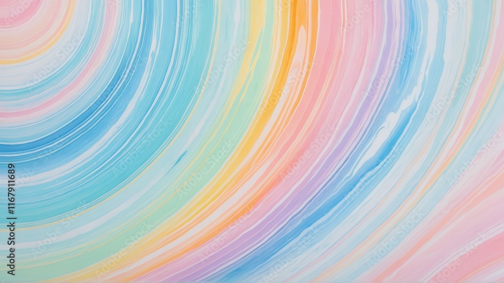 Poster vibrant colorful abstract pattern with swirling pastel tones and smooth gradient waves