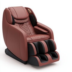 Fototapeta premium Luxurious Brown Massage Chair for Ultimate Relaxation Experience