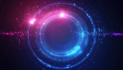 Obraz premium Abstract Circle with Glowing Lights