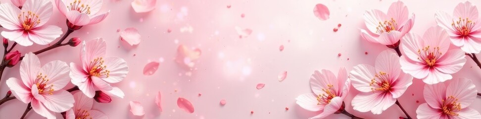 Delicate pink floral pattern, soft blush tones, blooming blossoms, blossom, pink